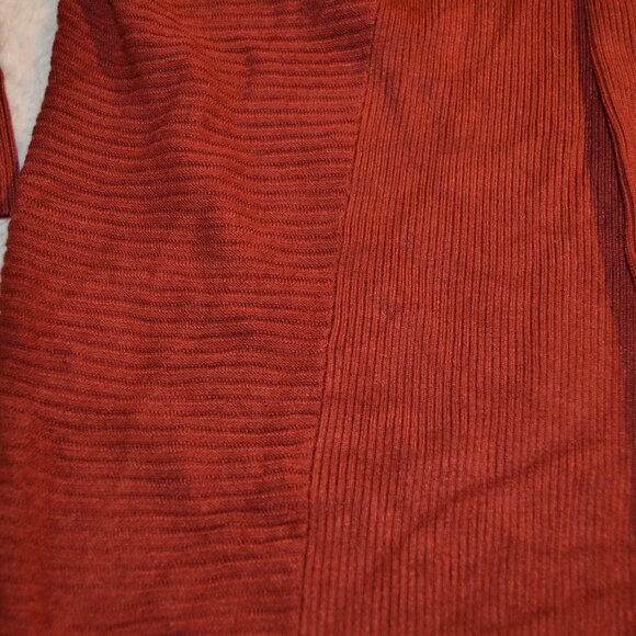 Zenana Outfitters rust red cardigan, longline open front knit sweater szM - Picture 5 of 14